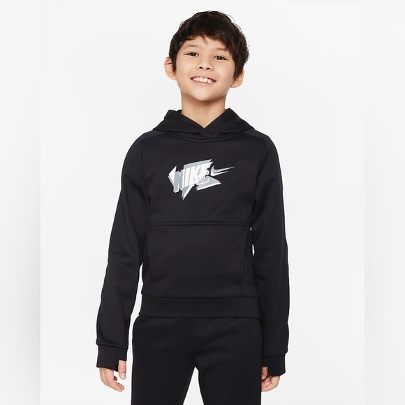 Nike Multi Big Kids' Therma-FIT Pullover Hoodie | Color: Black/White | NEW/NWT - Picture 1 of 10